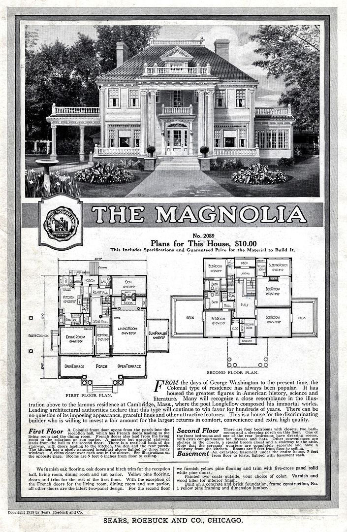 Inside the Sears Magnolia In 1918 and 1985 Sears Modern Homes